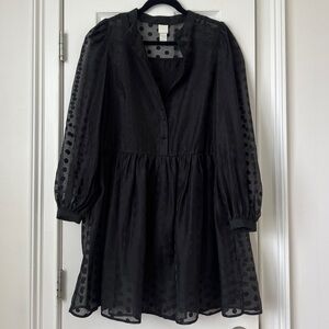 Black Sheer H&M Polka Dot Dress